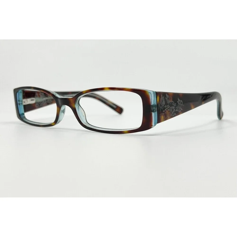 Kensie Eyeglasses Womens Brown Tortoise Butterfly Floral Frames 50-16-135 44124